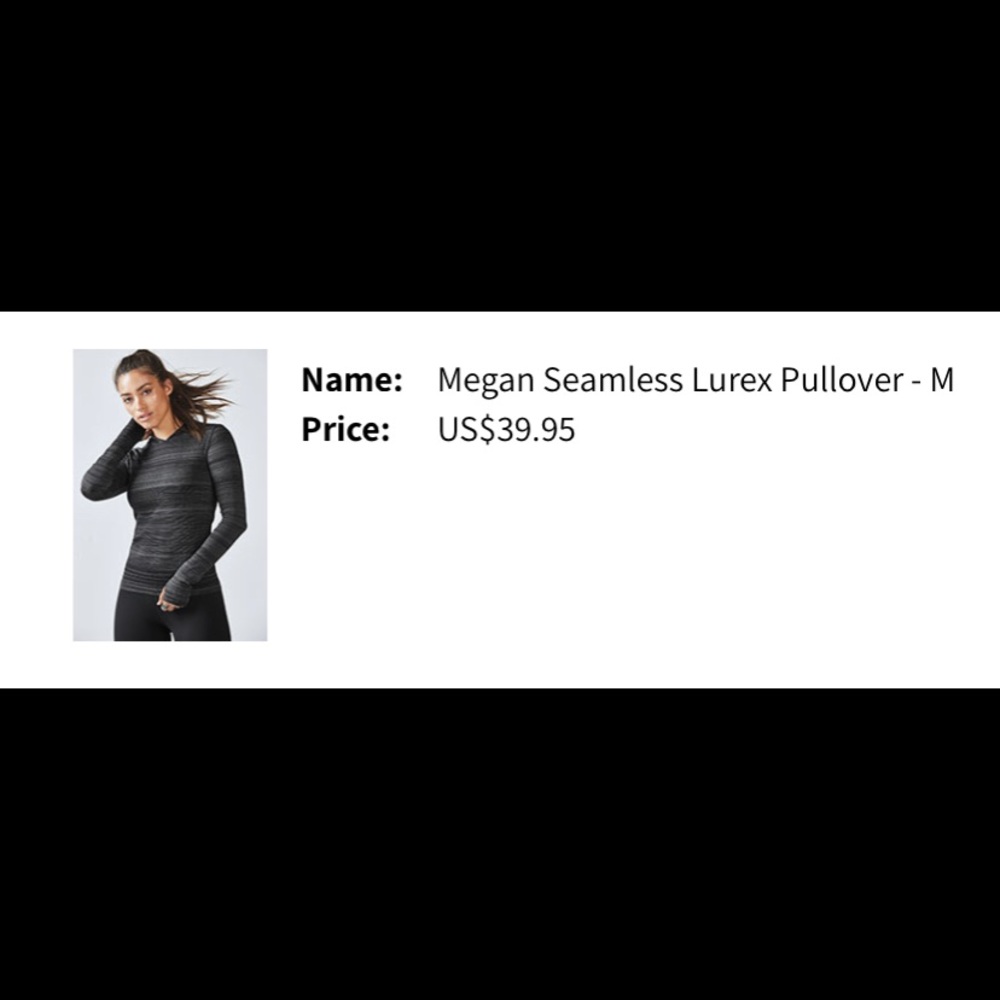 Fabletics Megan seamless lurex pullover